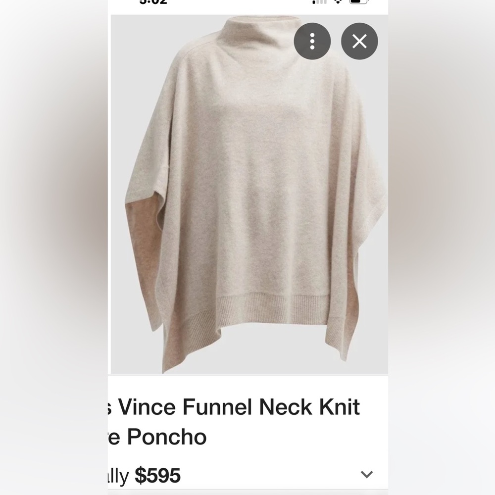 Vince 100% cashmere poncho